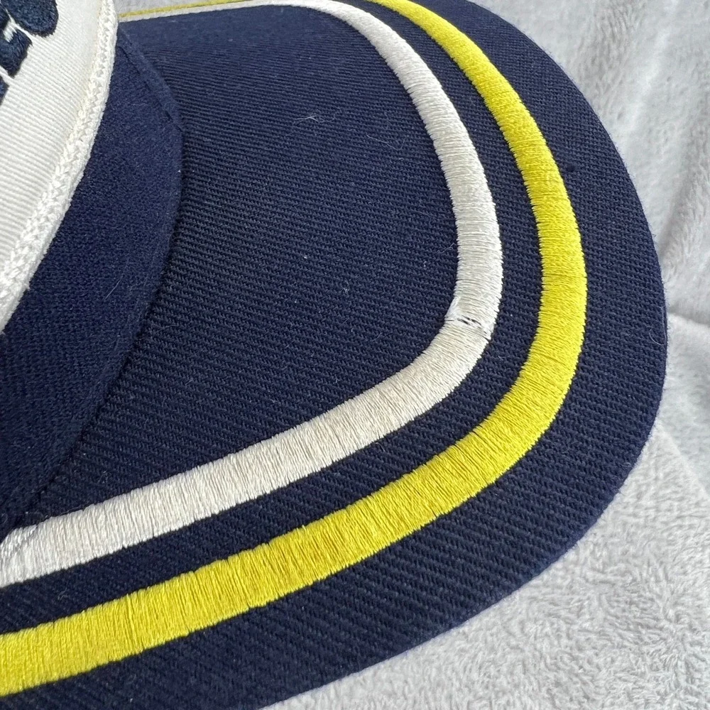 The Hundreds Racing Stripe Snapback Hat Navy Blue Streetwear Skate Logo Cap